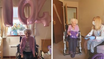 Centenarian celebrates 104th birthday at Glasgow care home
